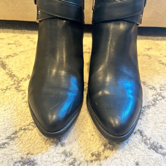 G by Guess Black DUSTYN Ankle Boots with Buckles Size 6 - Picture 3 of 10